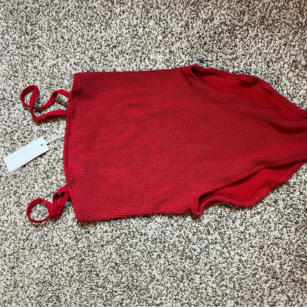 Youswim red one piece swimsuit